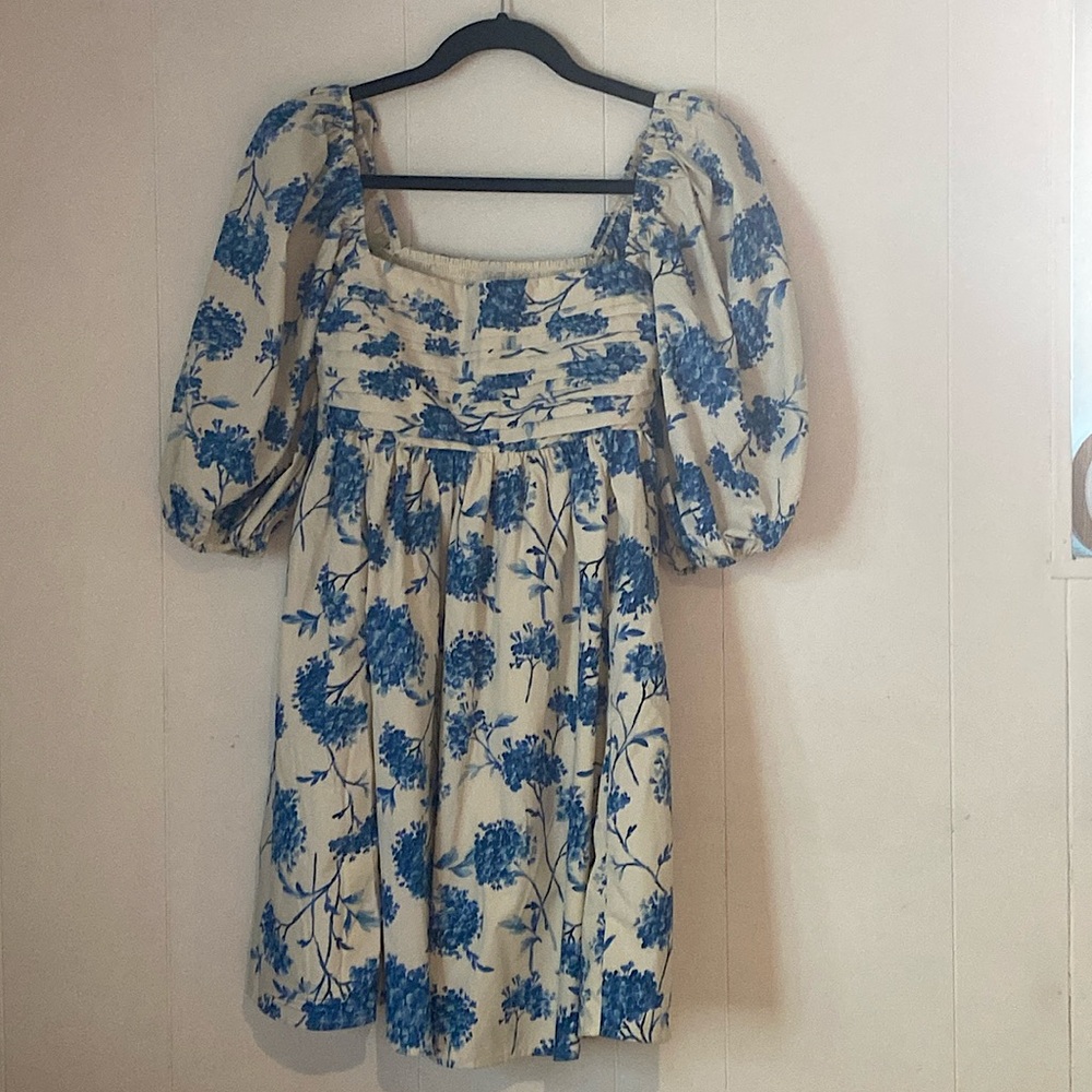 The A&F Emerson Poplin Puff Sleeve Mini Dress - New with Tags